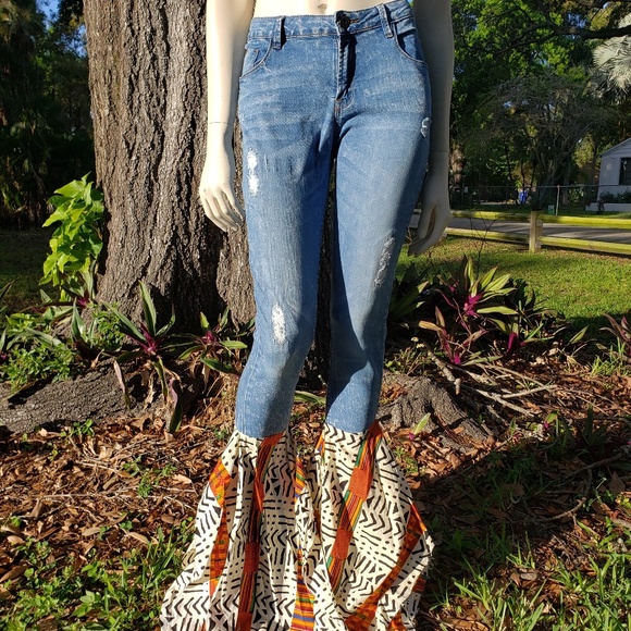 SOLD Repurposed Denim into Bell Bottoms - Picture 4 of 7